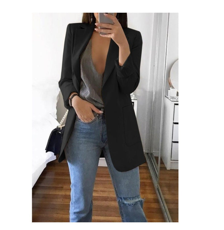 Women's Fashion Solid Color Collar Graceful Blazers