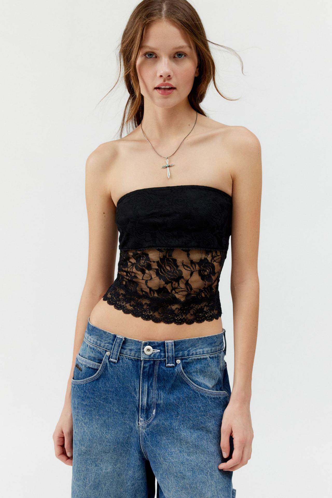 Women's Comfortable Classic Lace Sexy Tube Tops