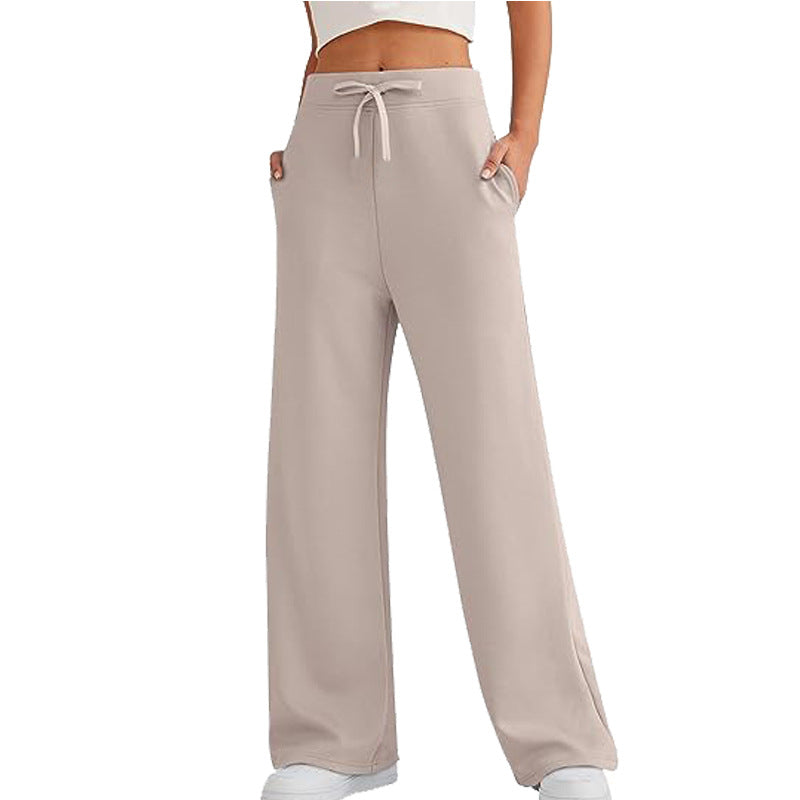 Women's Solid Color Casual Loose Wide Leg Pants