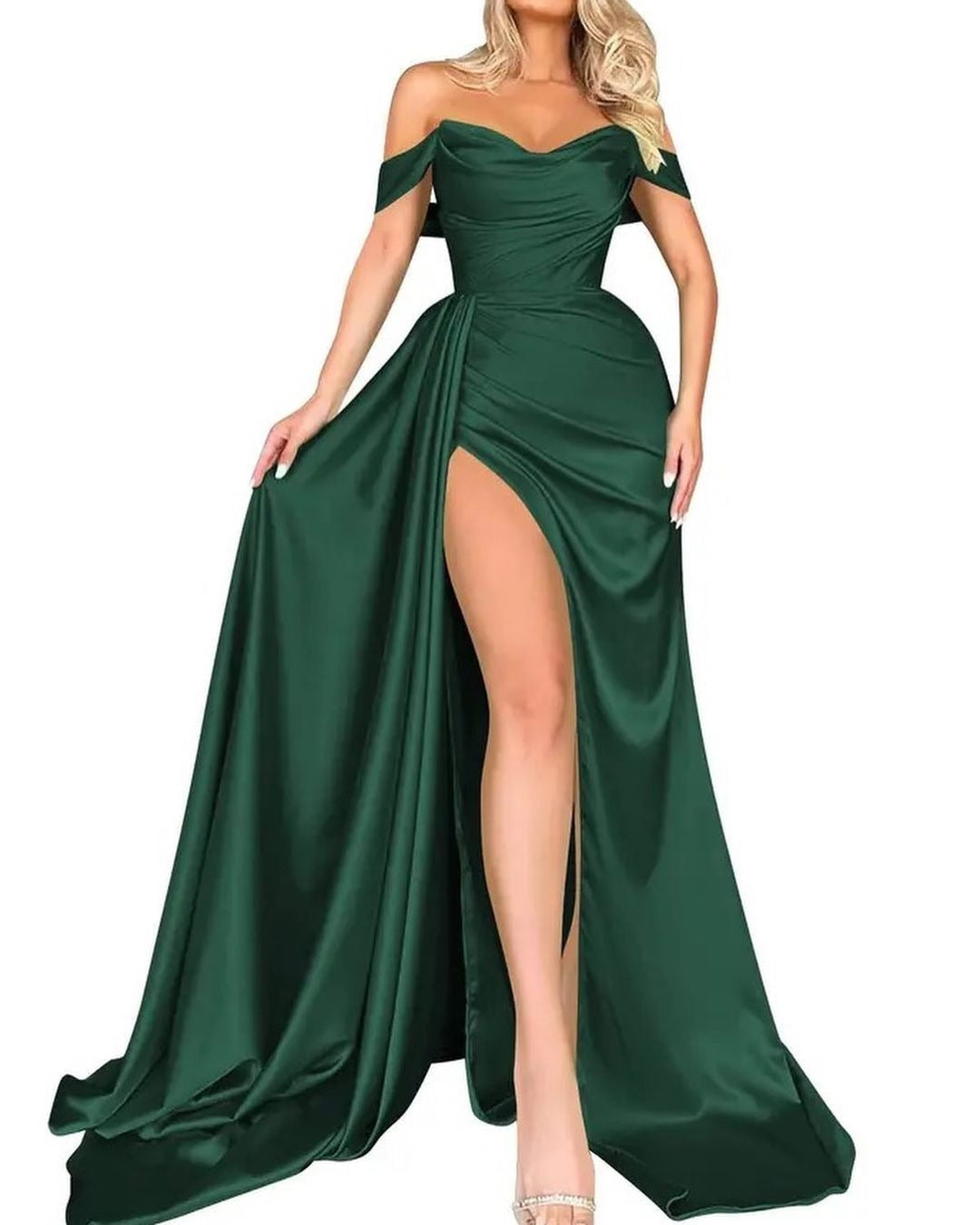 Banquet High Slit Sexy Host Slimming Evening Dresses