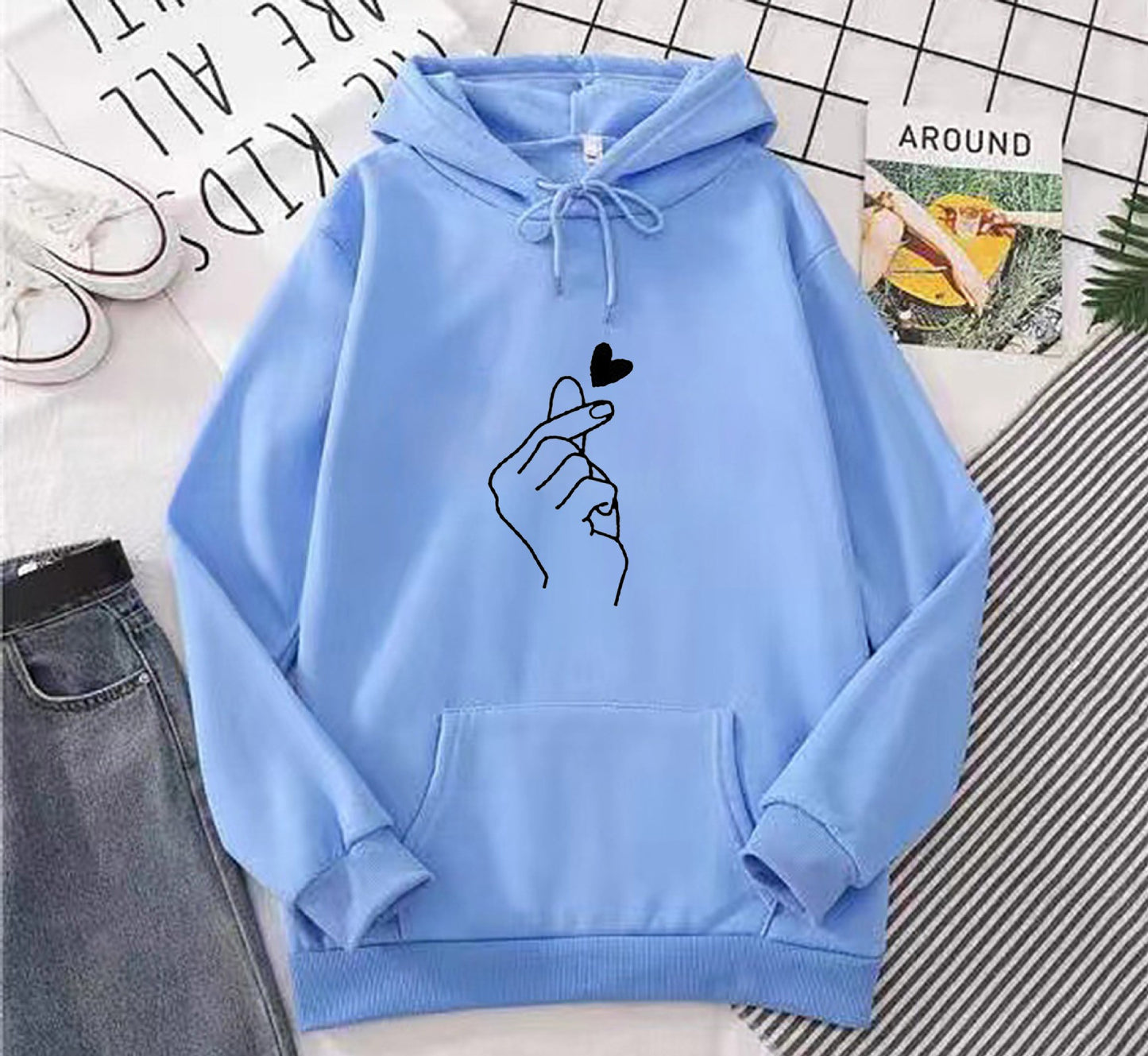 Creative Fleece-lined Hoodie Unisex Wear Loose Sweaters