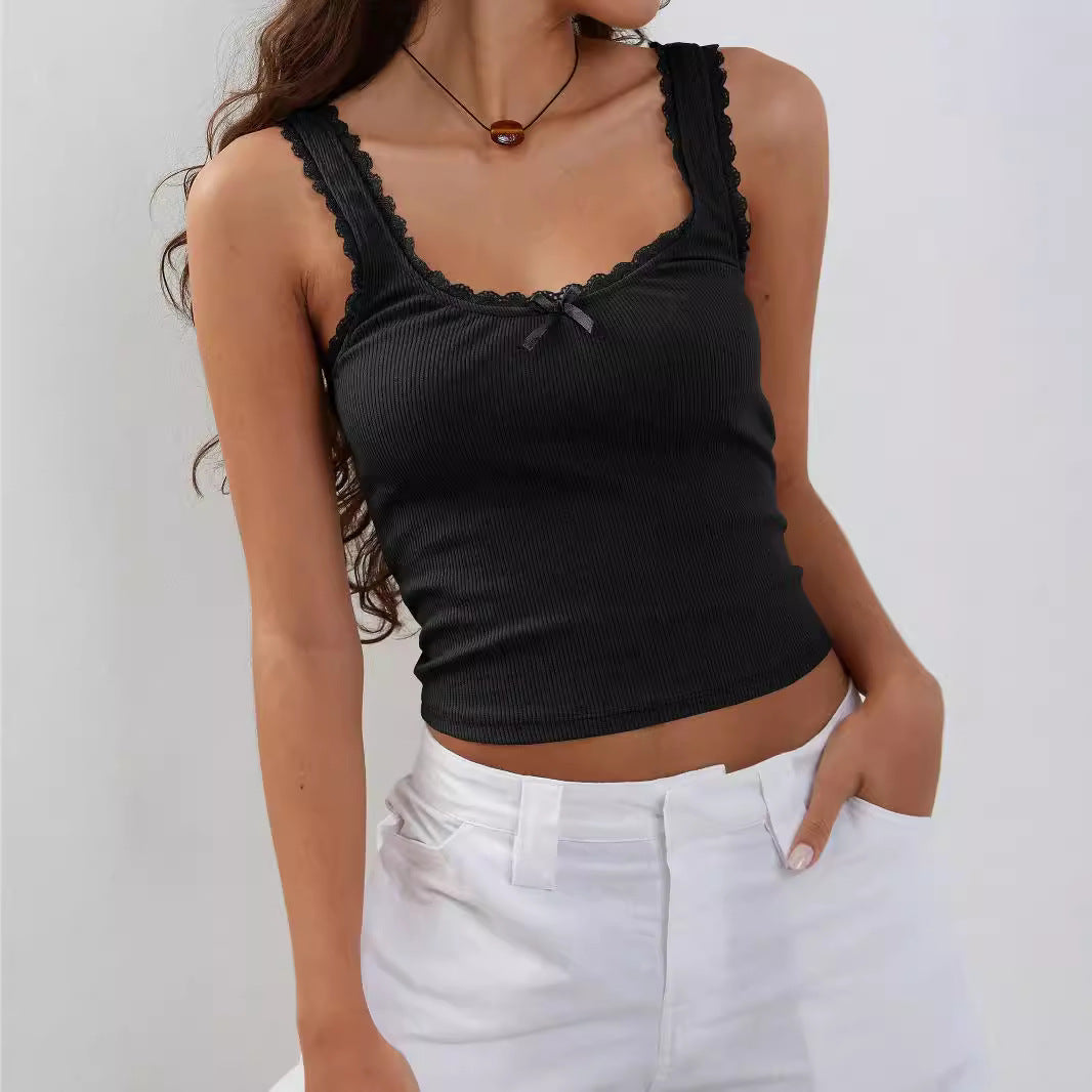 Women's Hot Camisole Lace Pure Style Bottoming Tops