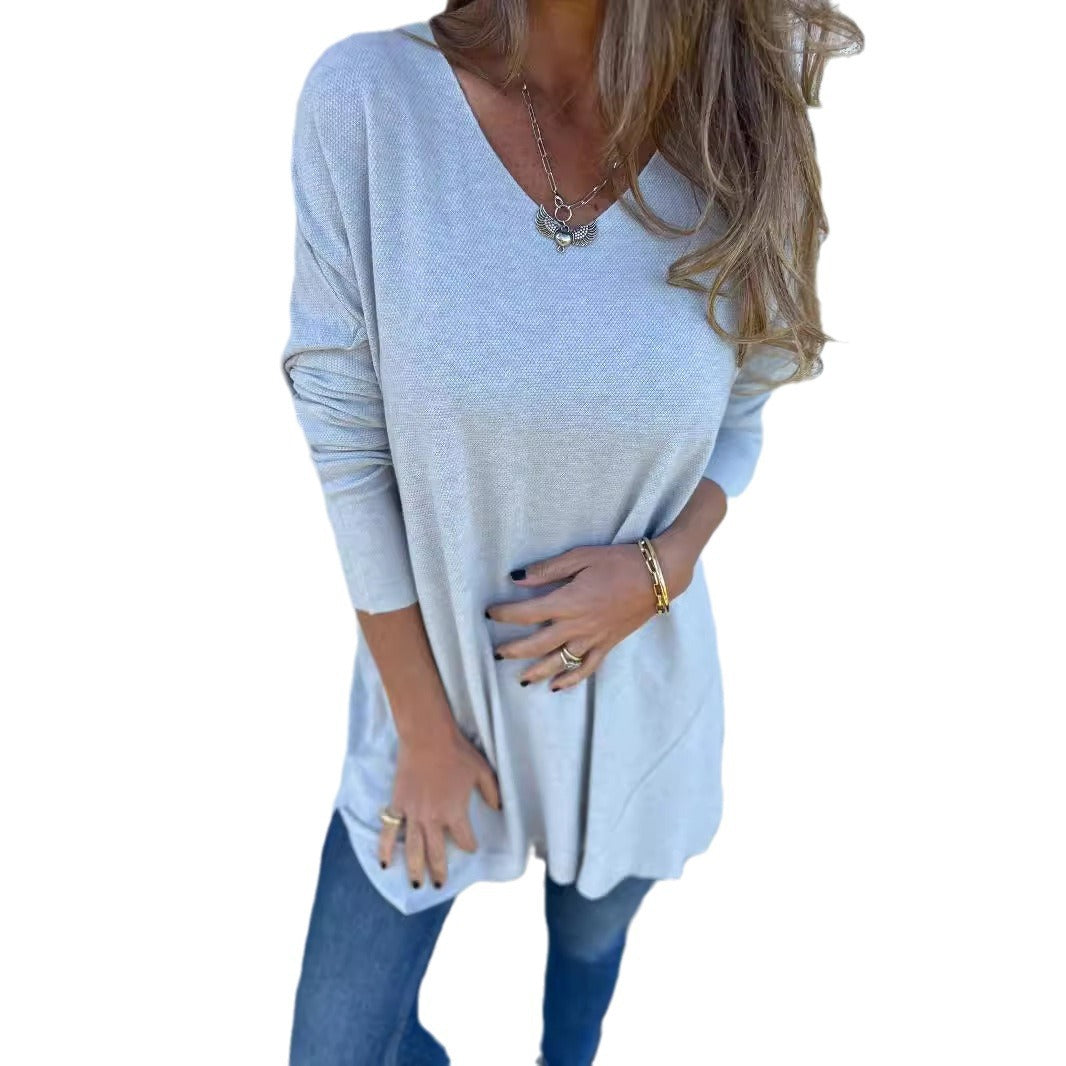 Women's Trendy Graceful Solid Color Loose Tops