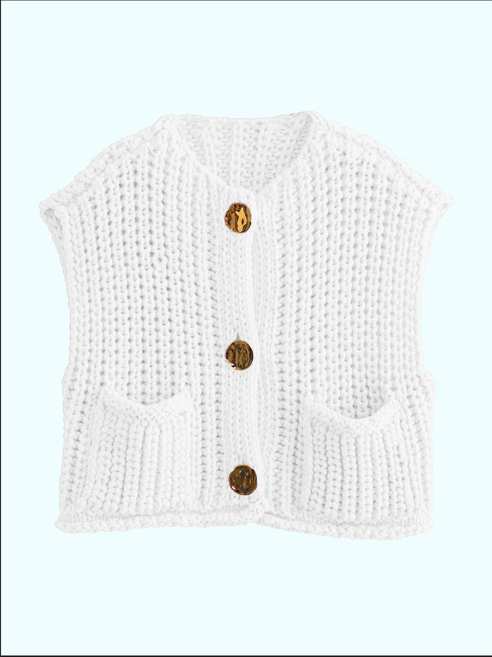 Women's Knitted Thick Needle Sleeveless Fashion Temperamental Knitwear