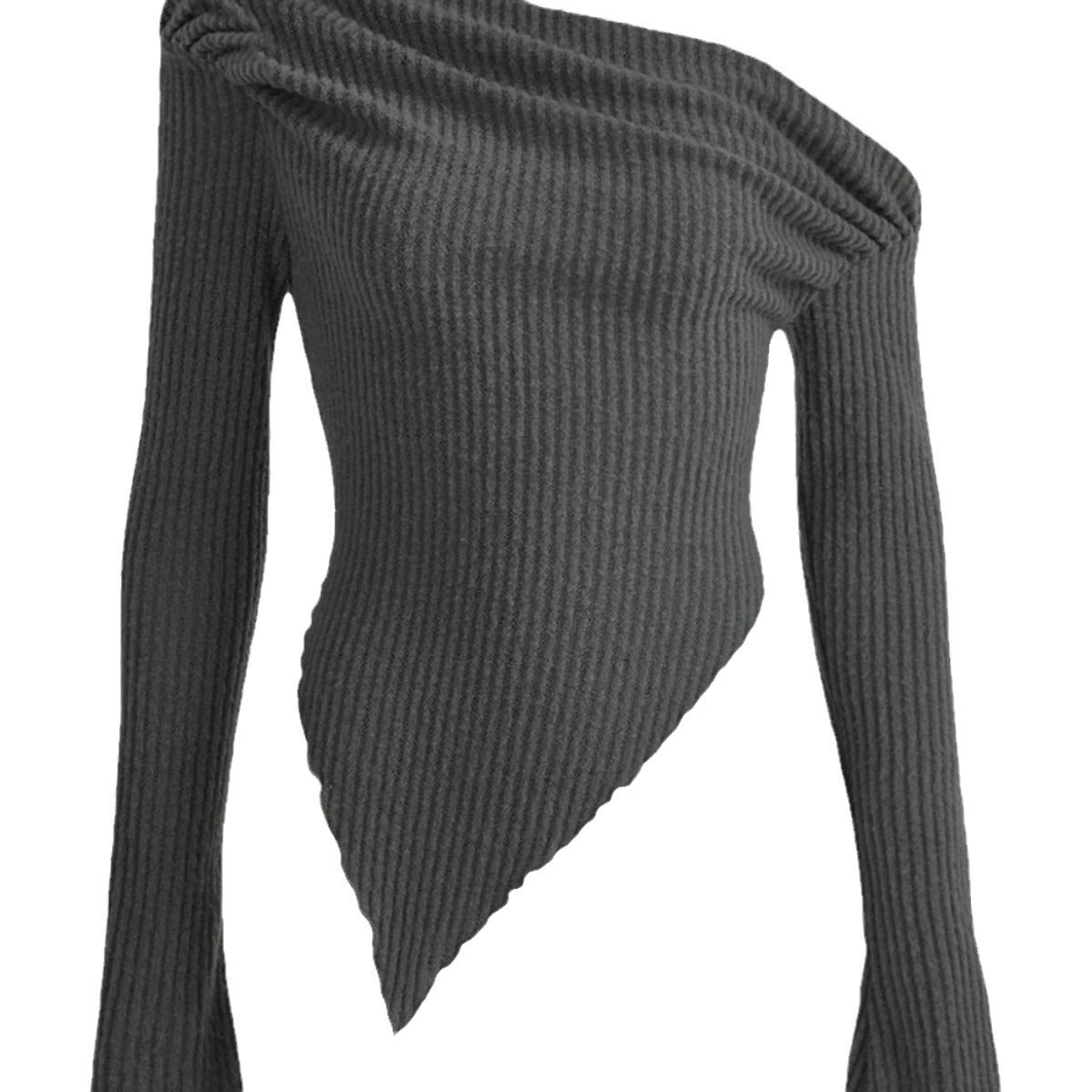 Women's Knitted Long Sleeve British Style Plain Knitwear