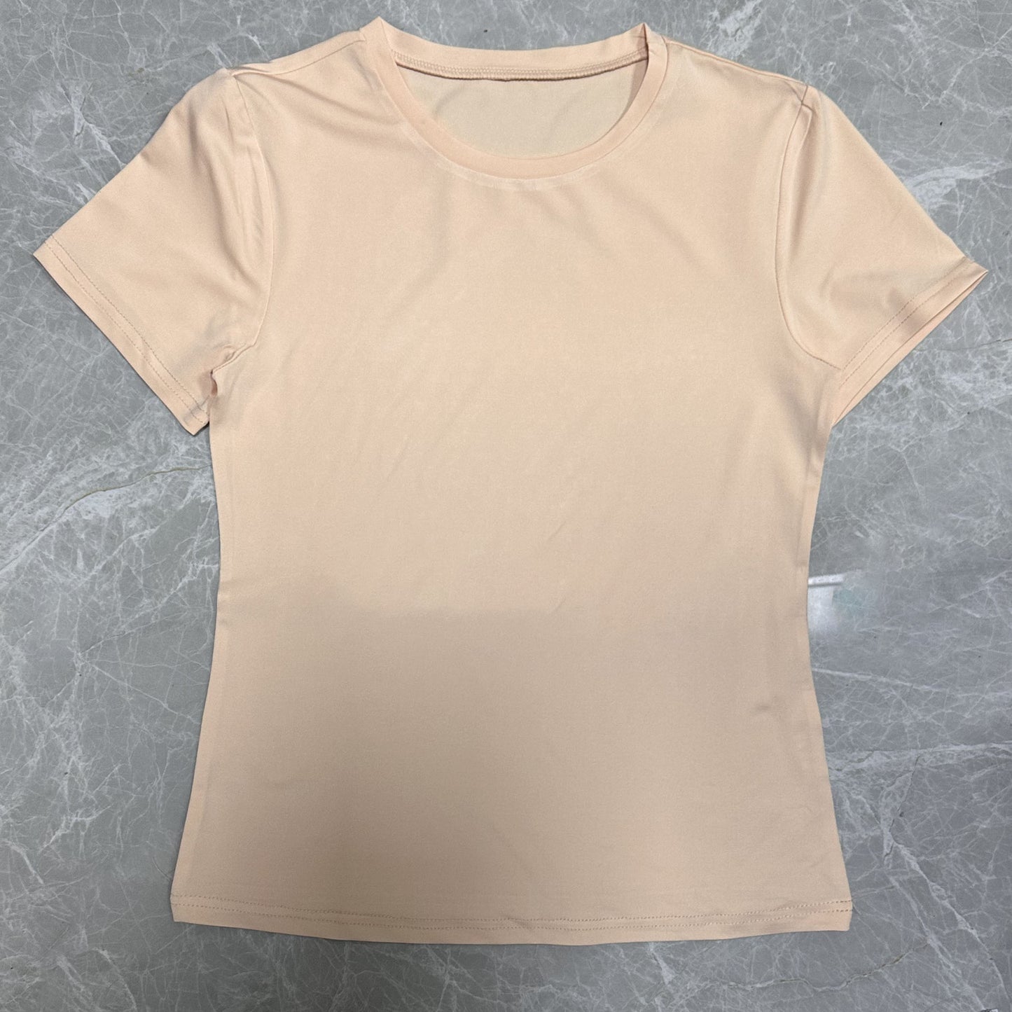 Women's Short-sleeved T-shirt Solid Color Slim Pullover Tops