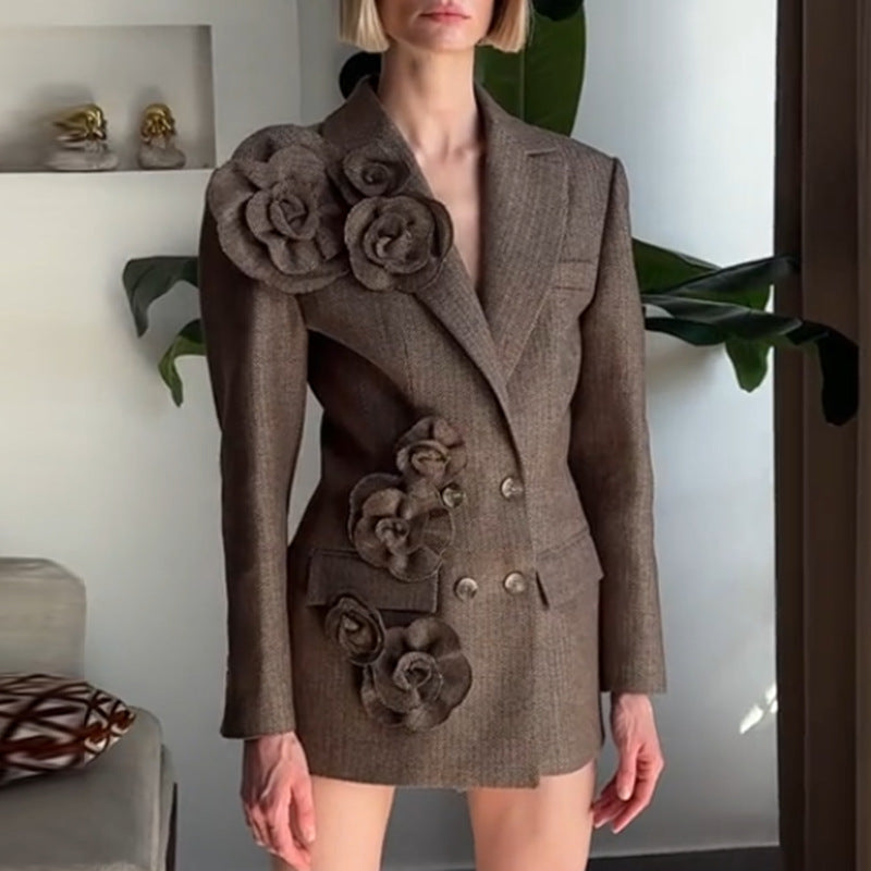 Women's Retro Elegance Double Breasted Autumn Handmade Blazers