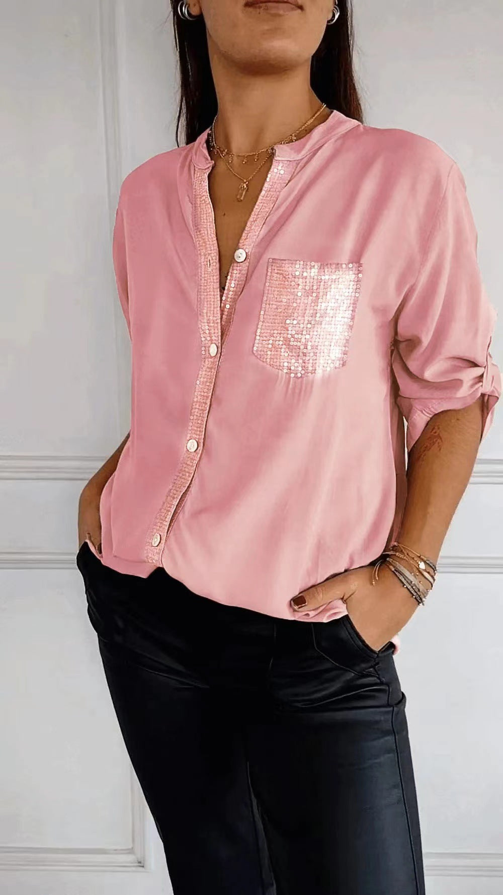 Comfortable Pretty Elegant Commute Style Shirt Blouses