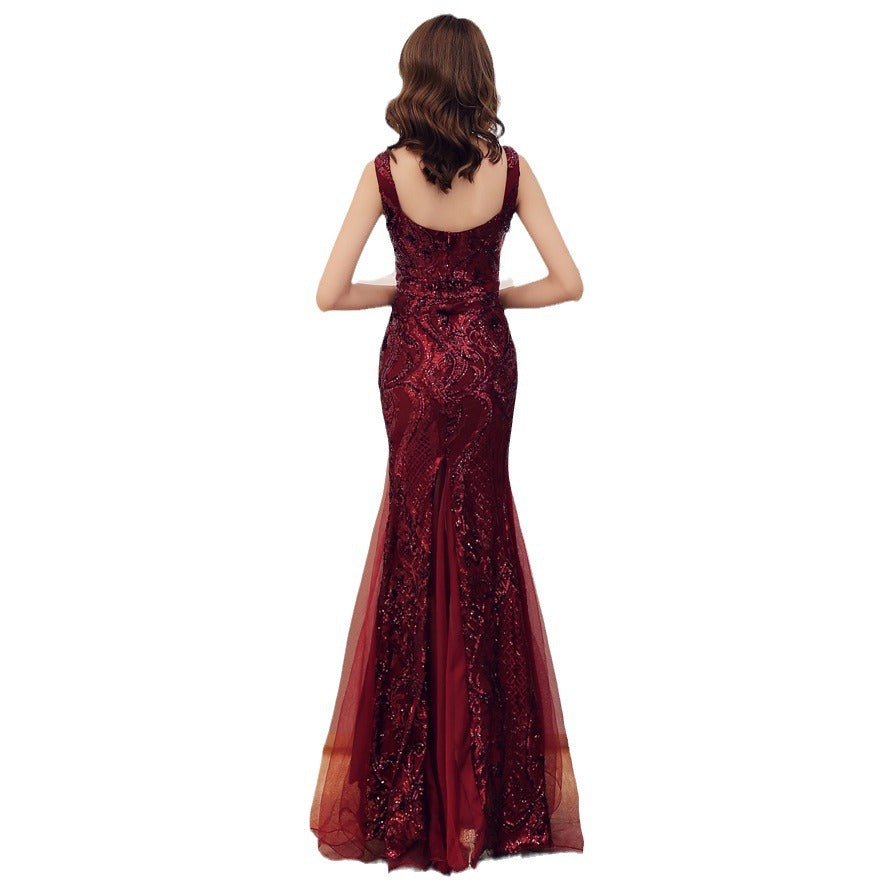 Toast Dress Red Bridal Fishtail Long Wedding Dresses