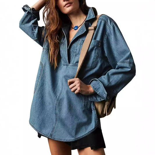 Stylish Denim Long-sleeved Fashion Design Casual Jackets