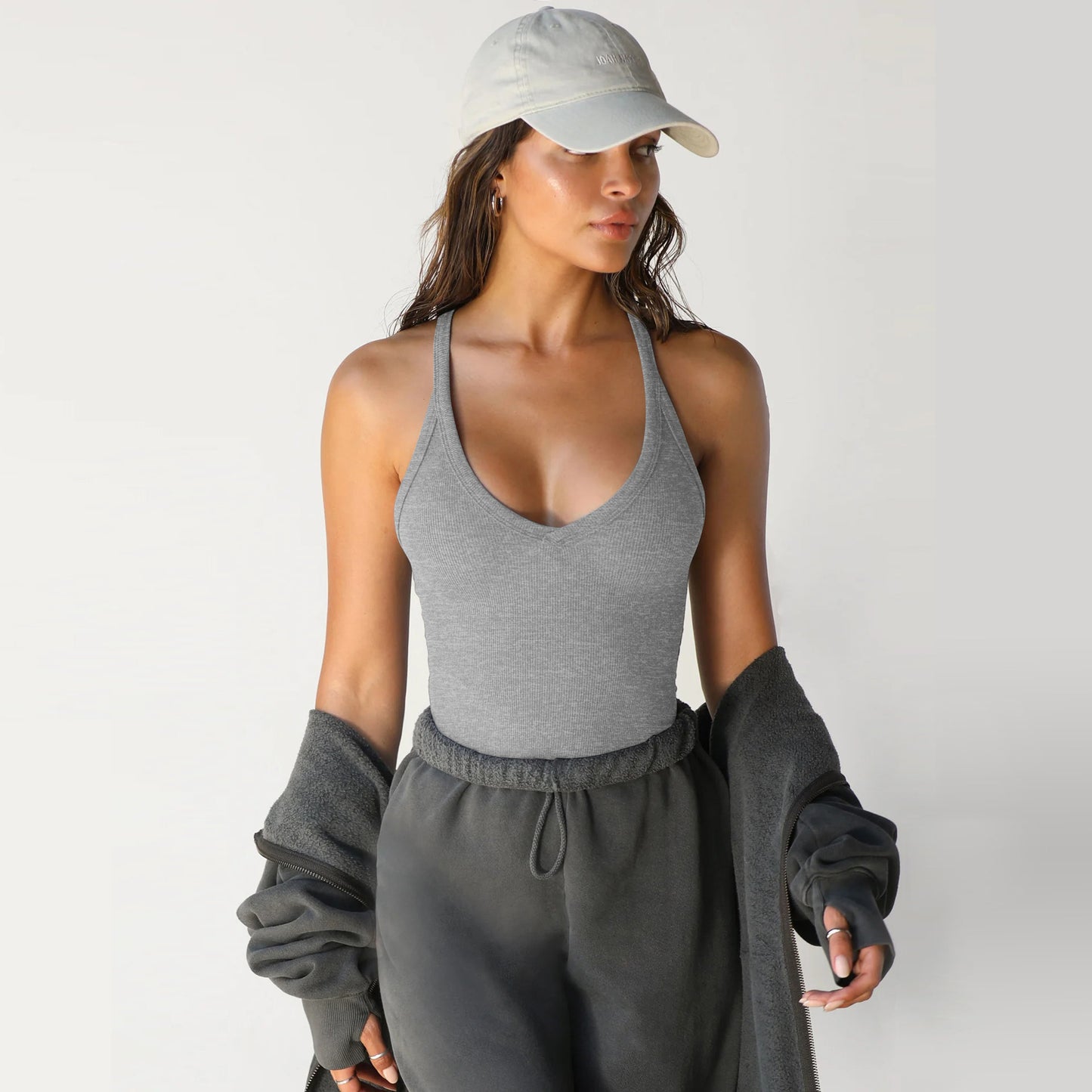 Hauts d'intérieur sexy et slim en tricot pour femme