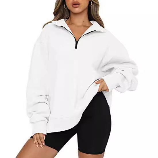 Sweat à capuche Veet pour femme, couleur unie, ample, sans pull