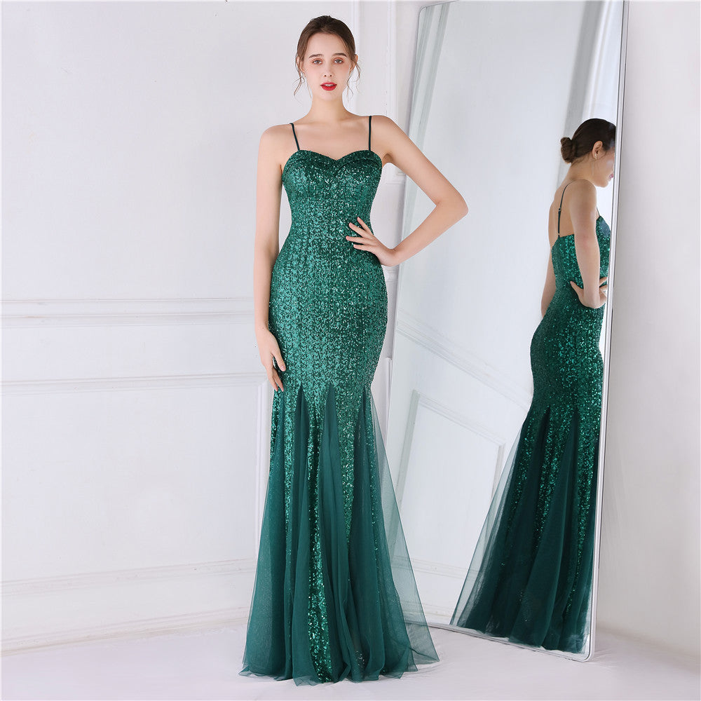 Sling Appreciation Dinner Fishtail Car Model Evening Dresses