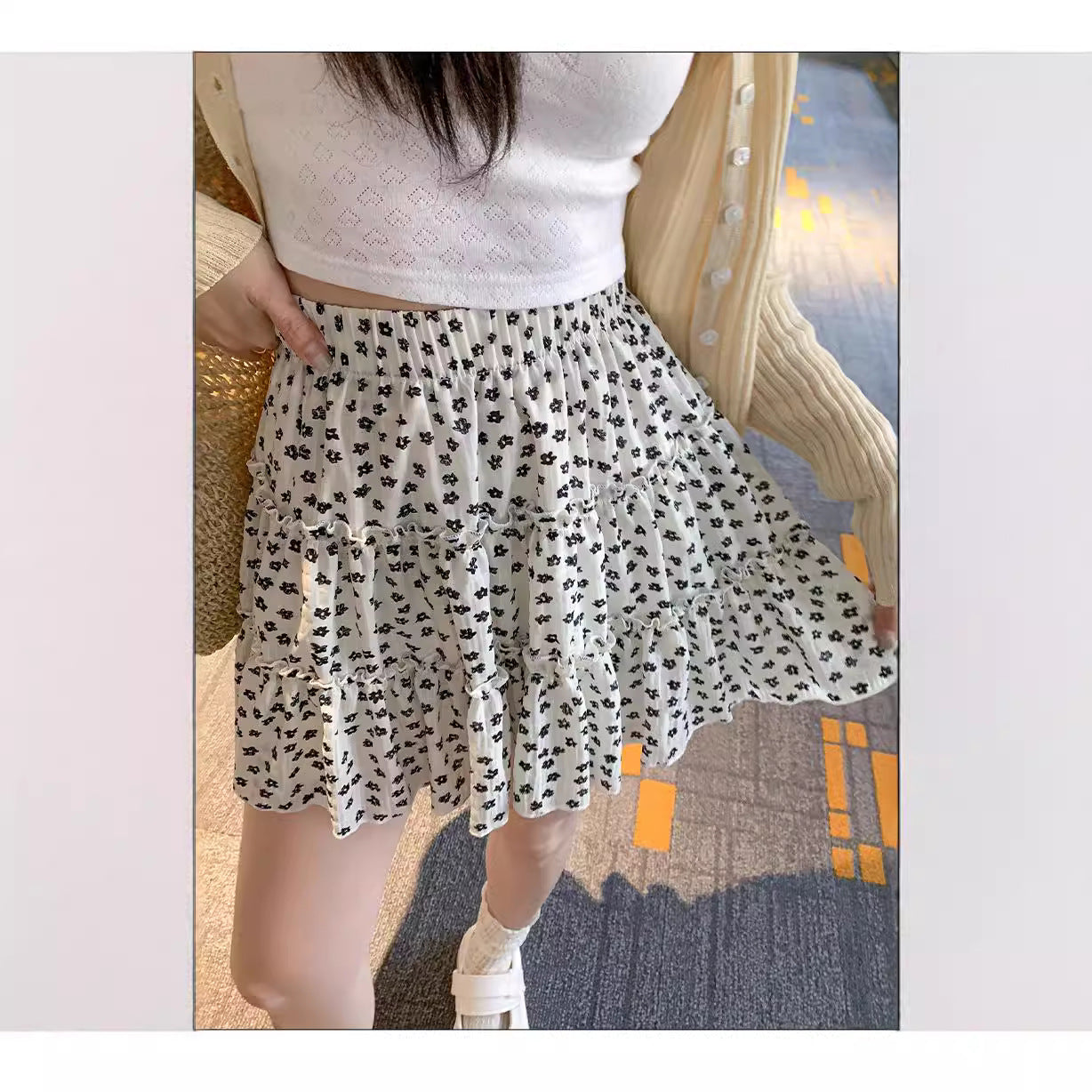 Women's Cake Dress Floral Summer Small Slimming Skirts