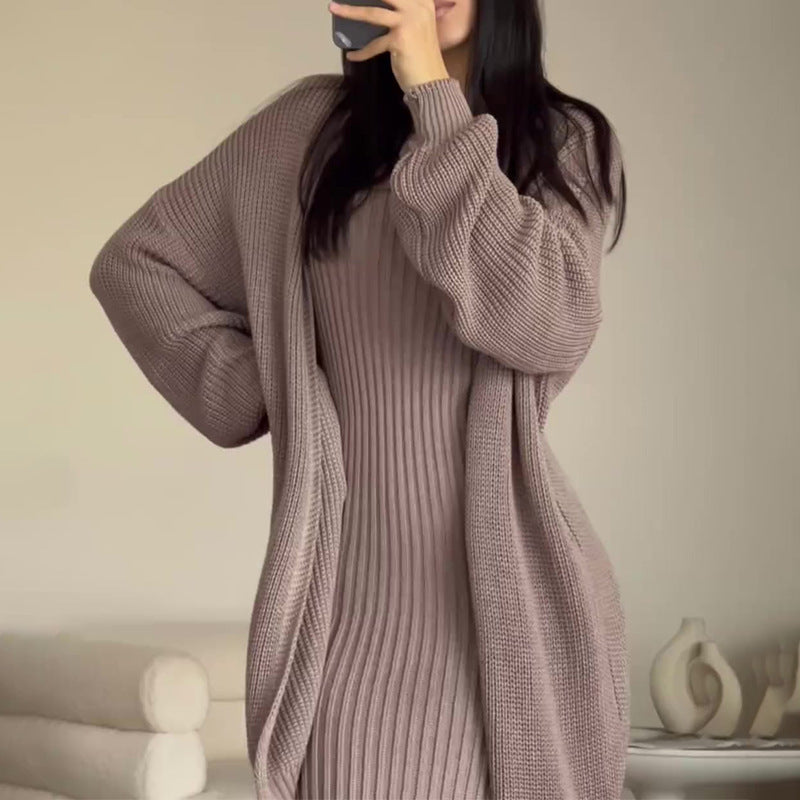 Elegant High-grade Shawl Knitted Comfortable Round Suits