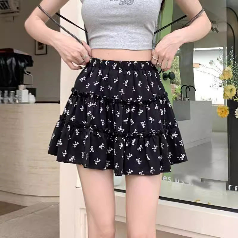 Women's Cake Dress Floral Summer Small Slimming Skirts