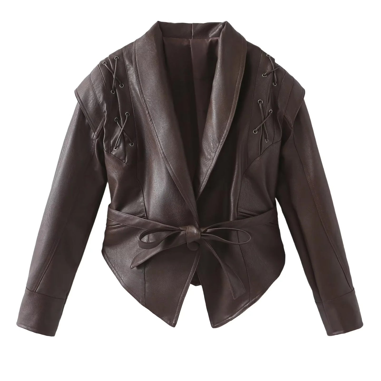 Women's Retro Imitation Leather Quality Soft Sheepskin Jackets