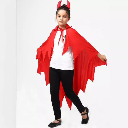 Halloween Cloak Red Devil Horn Robe Costumes