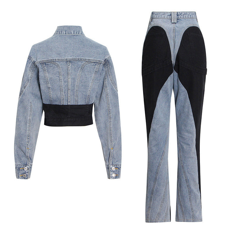 Niche Ensemble deux pièces Couture Denim High Suits