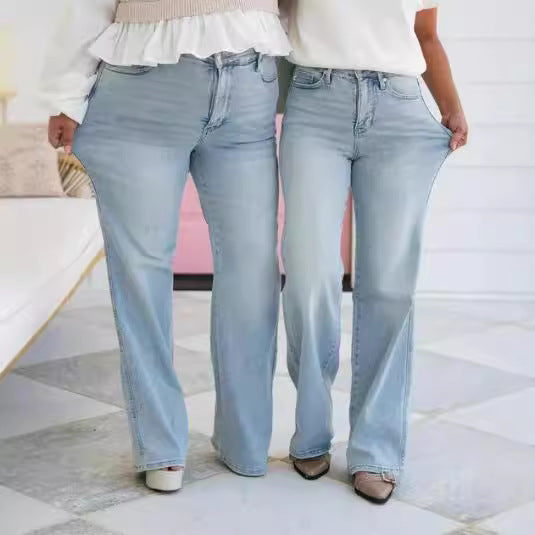 Light Blue High Waist American Style Jeans