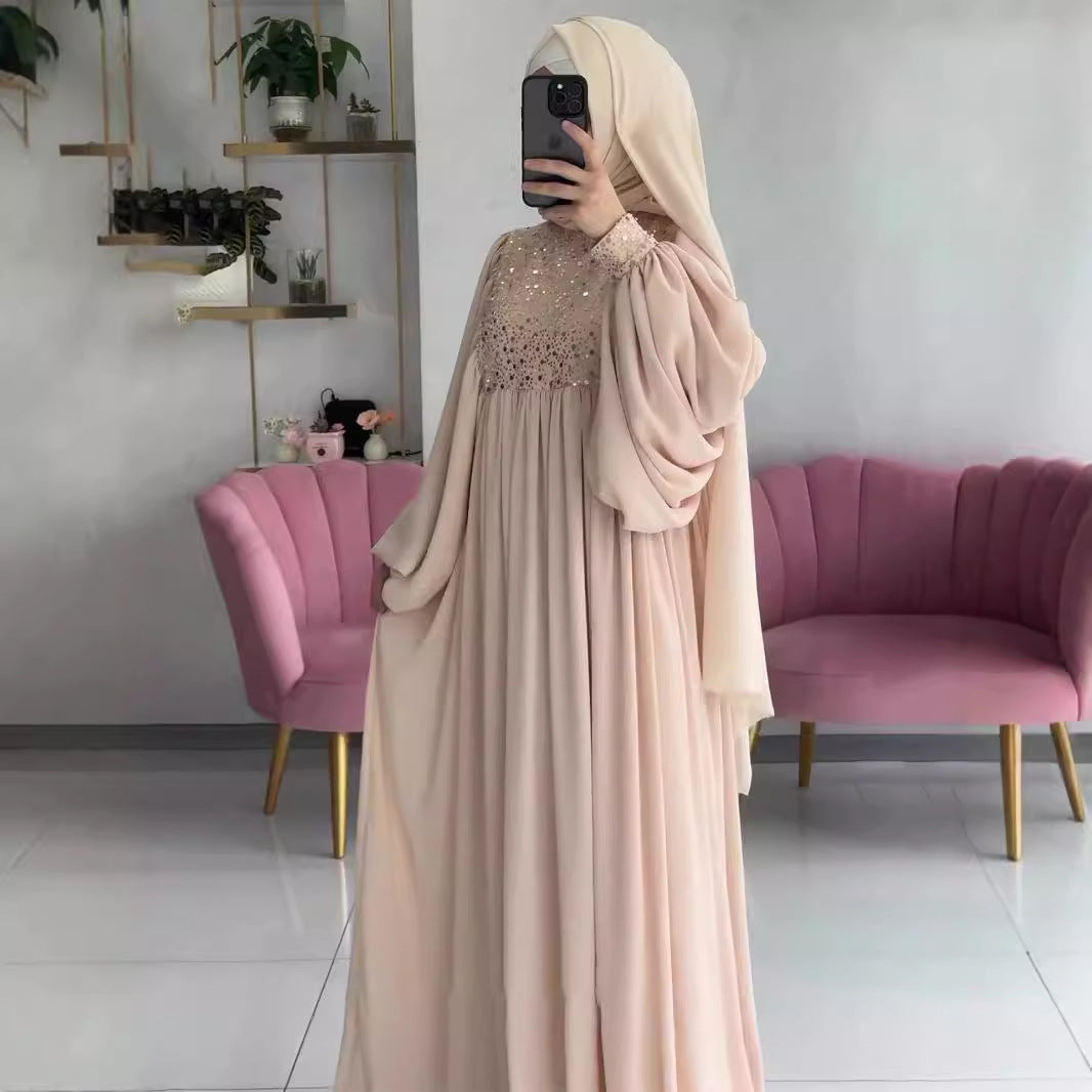 Palace Style Sequin Light Luxury Long Dresses