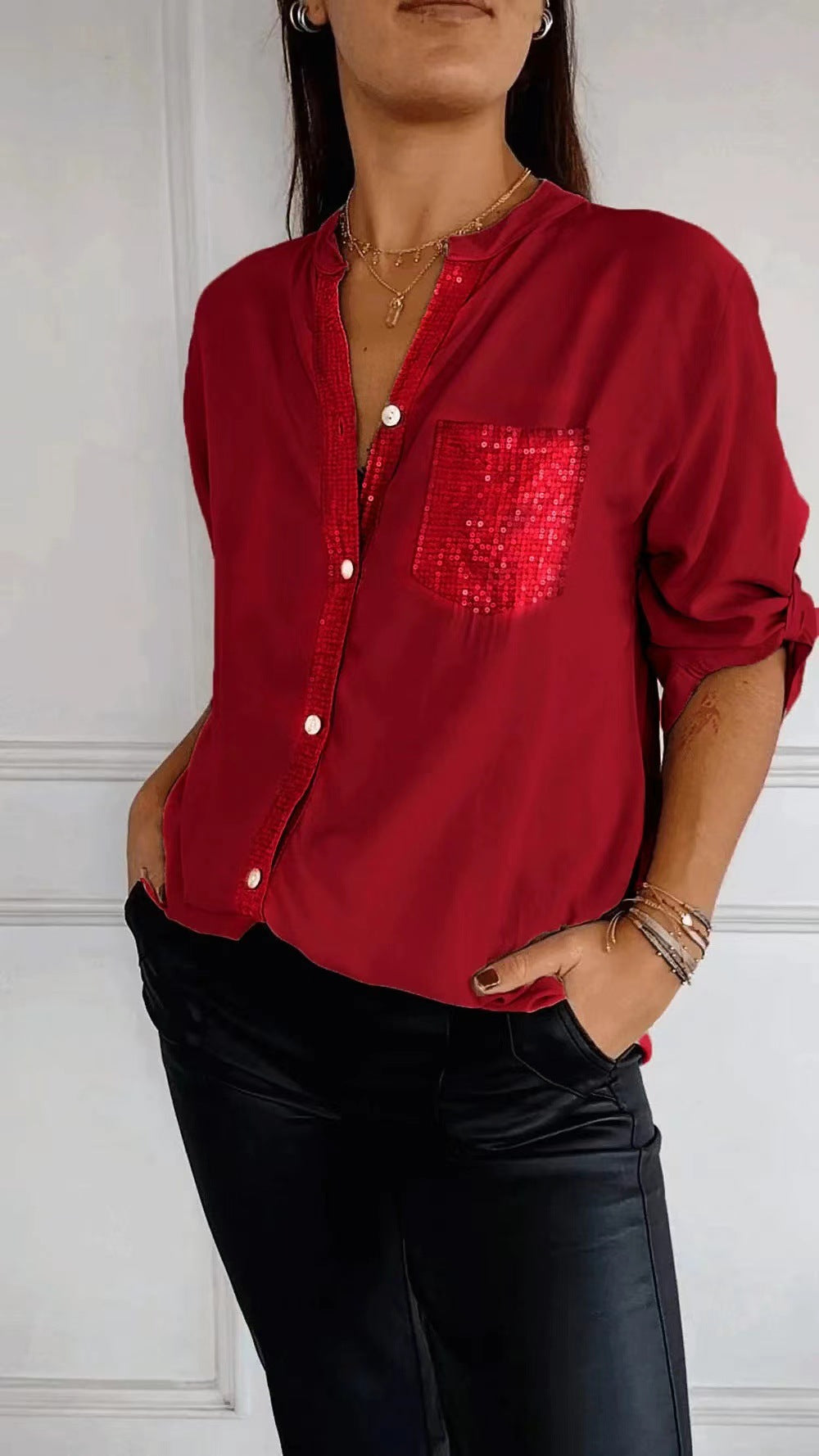 Comfortable Pretty Elegant Commute Style Shirt Blouses