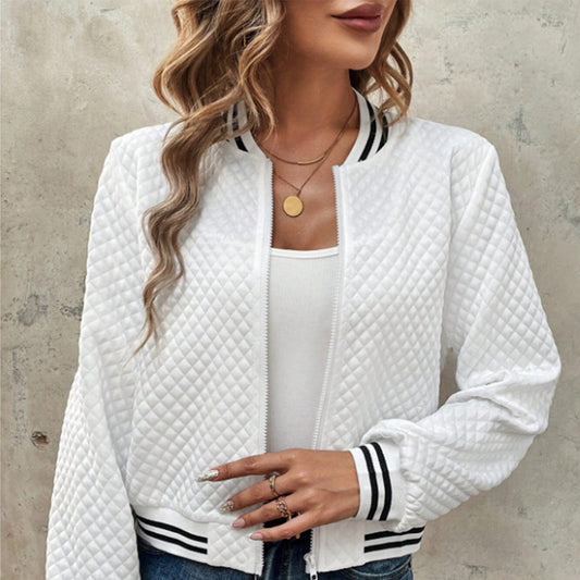 Women's Fashion Casual European Temperament Crew Neck Coats