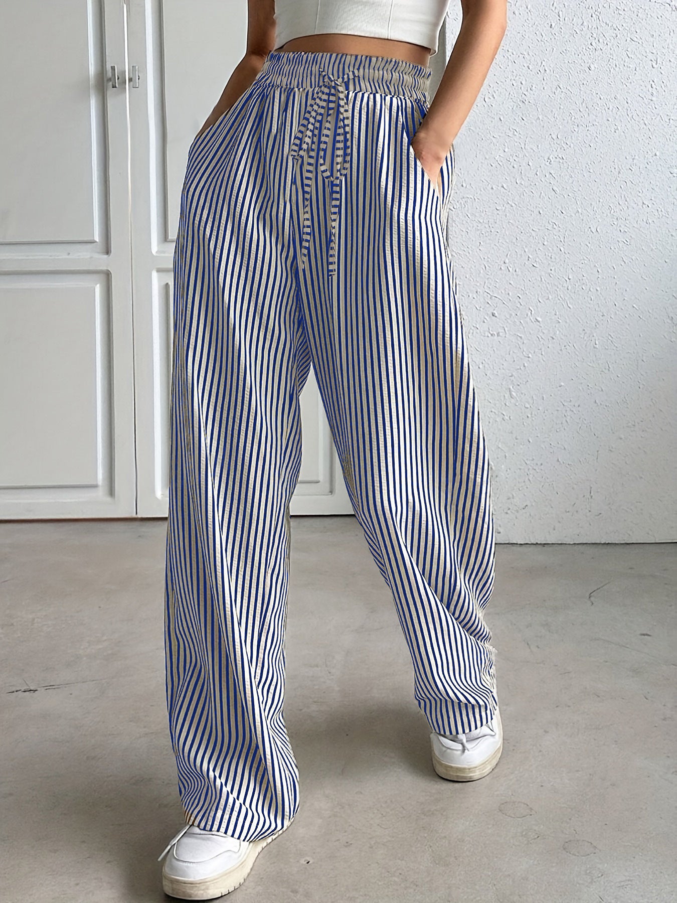 Women's Pretty Cool Striped Casual Trousers Pants