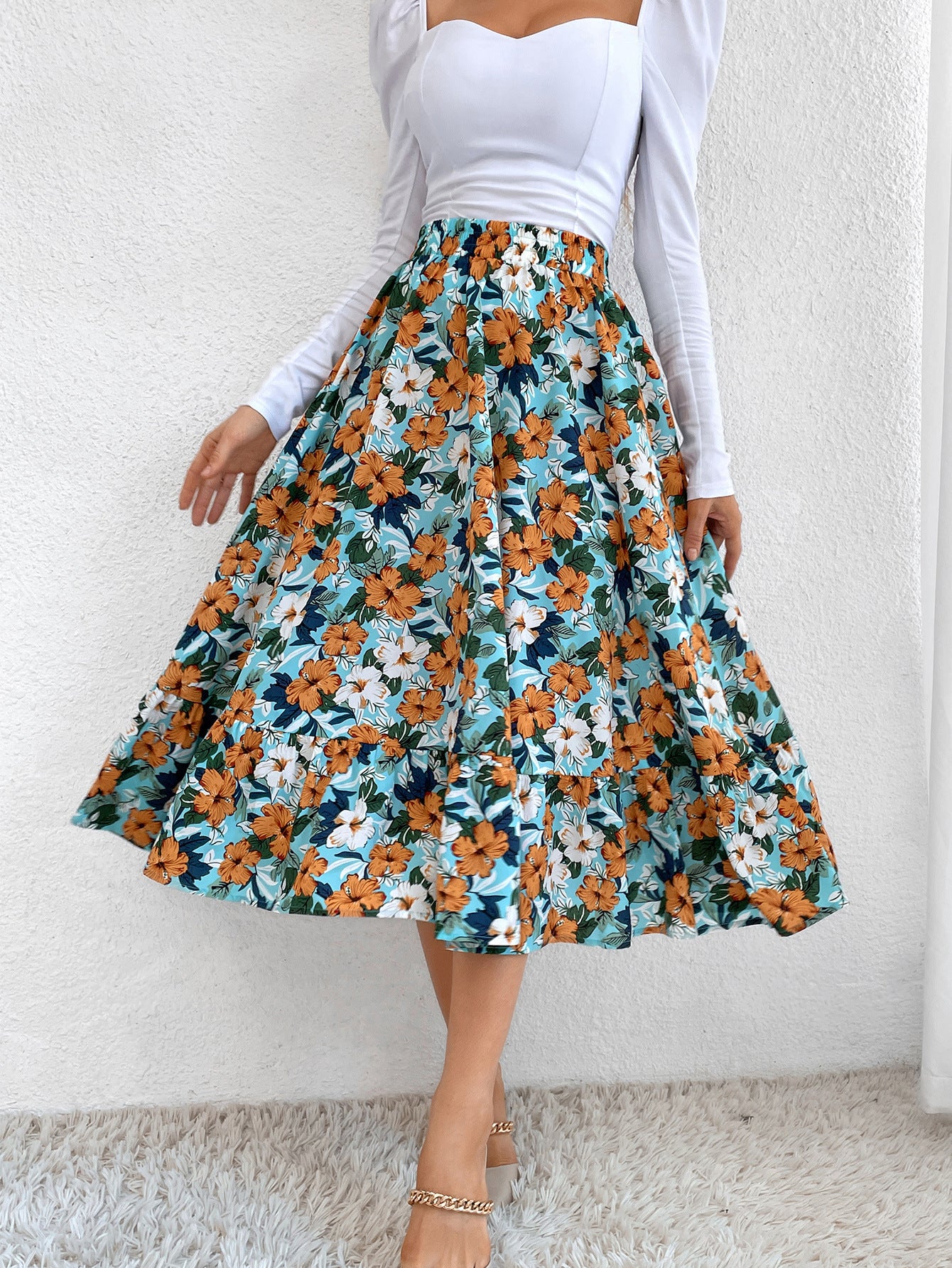 Women's Fashion Mid-length Slim Fit A- Line Skirts