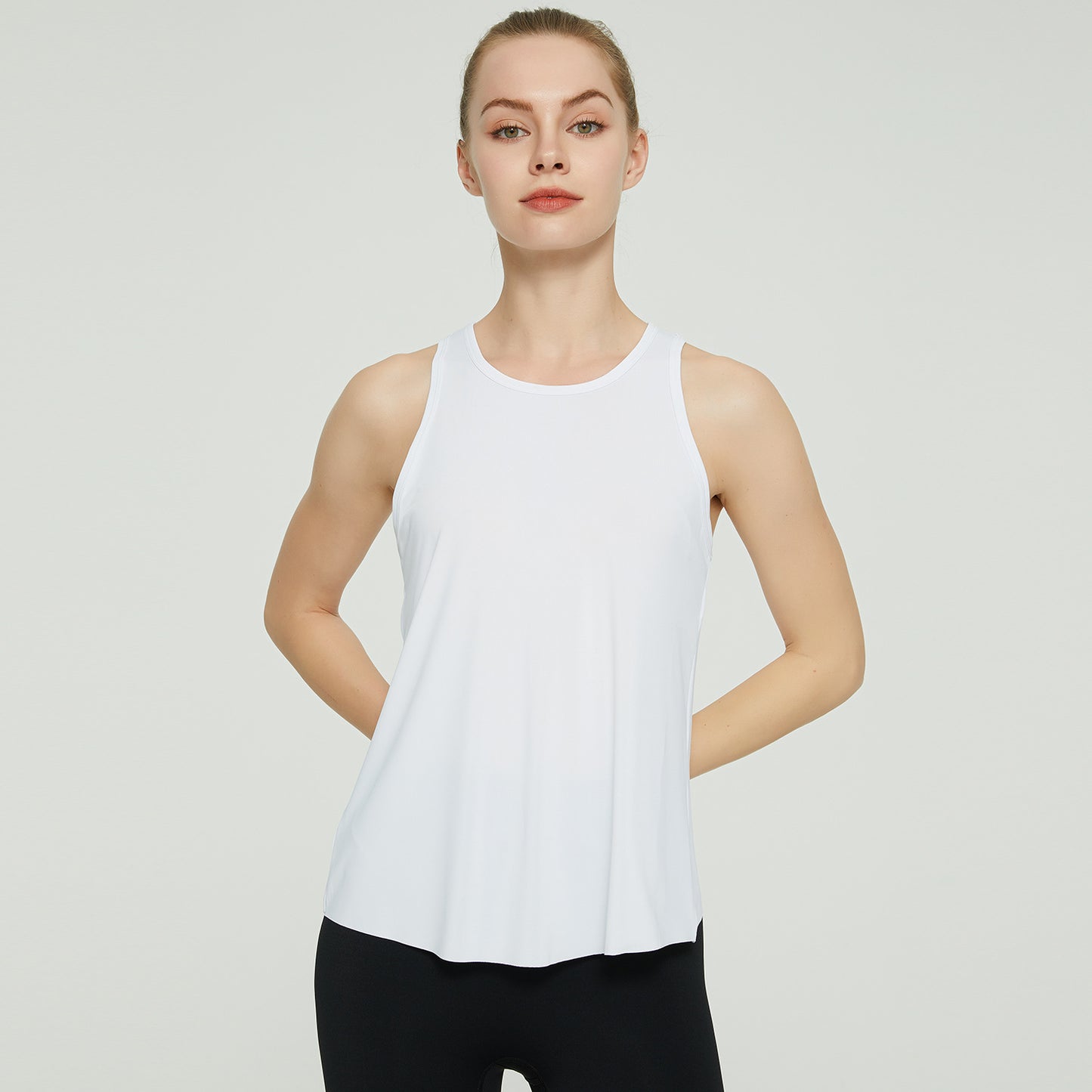 Hauts de course à pied Dovetail Beauty Back Fitness fendus pour femmes