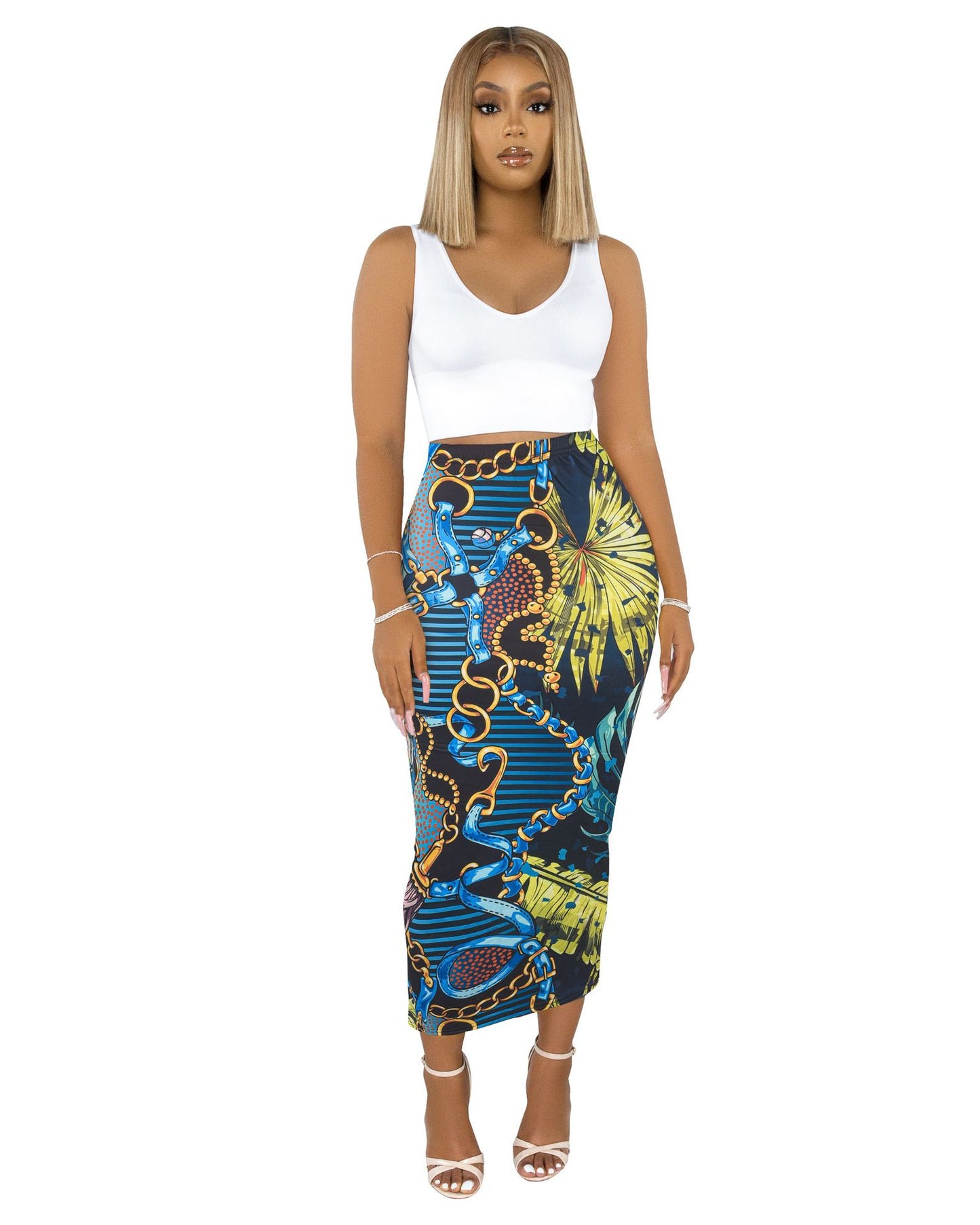 Popular Tight Sexy Padded Digital Printing Skirts