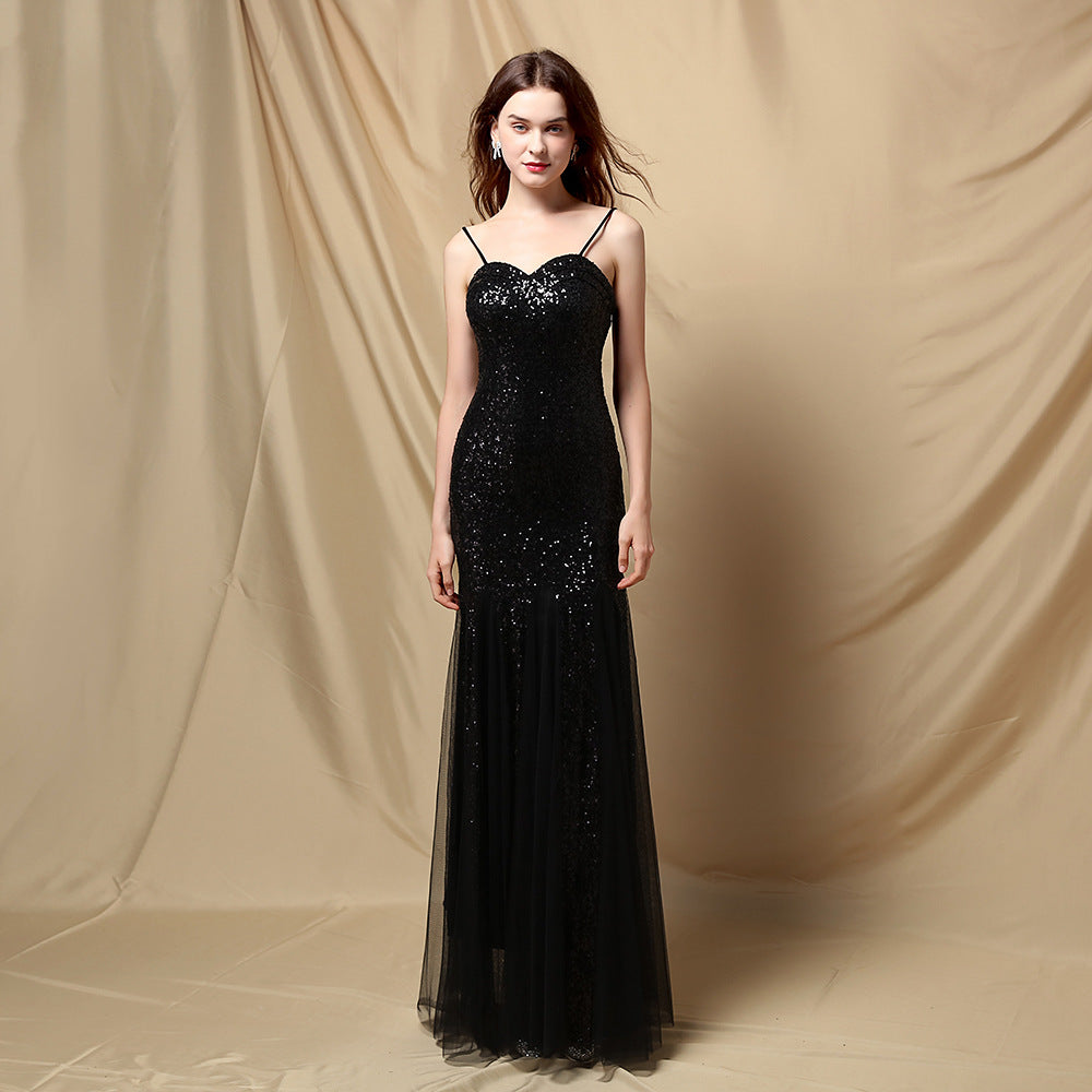 Sling Appreciation Dinner Fishtail Car Model Evening Dresses