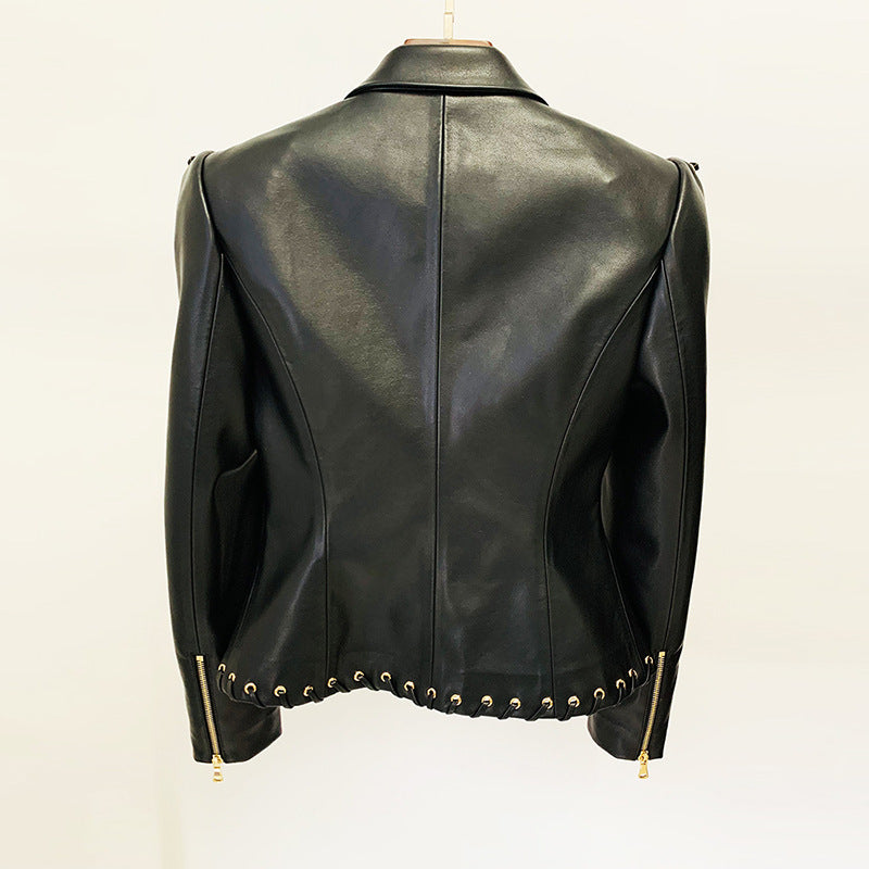 Innovative Versatile Fashion Corns Rope Leather Jackets