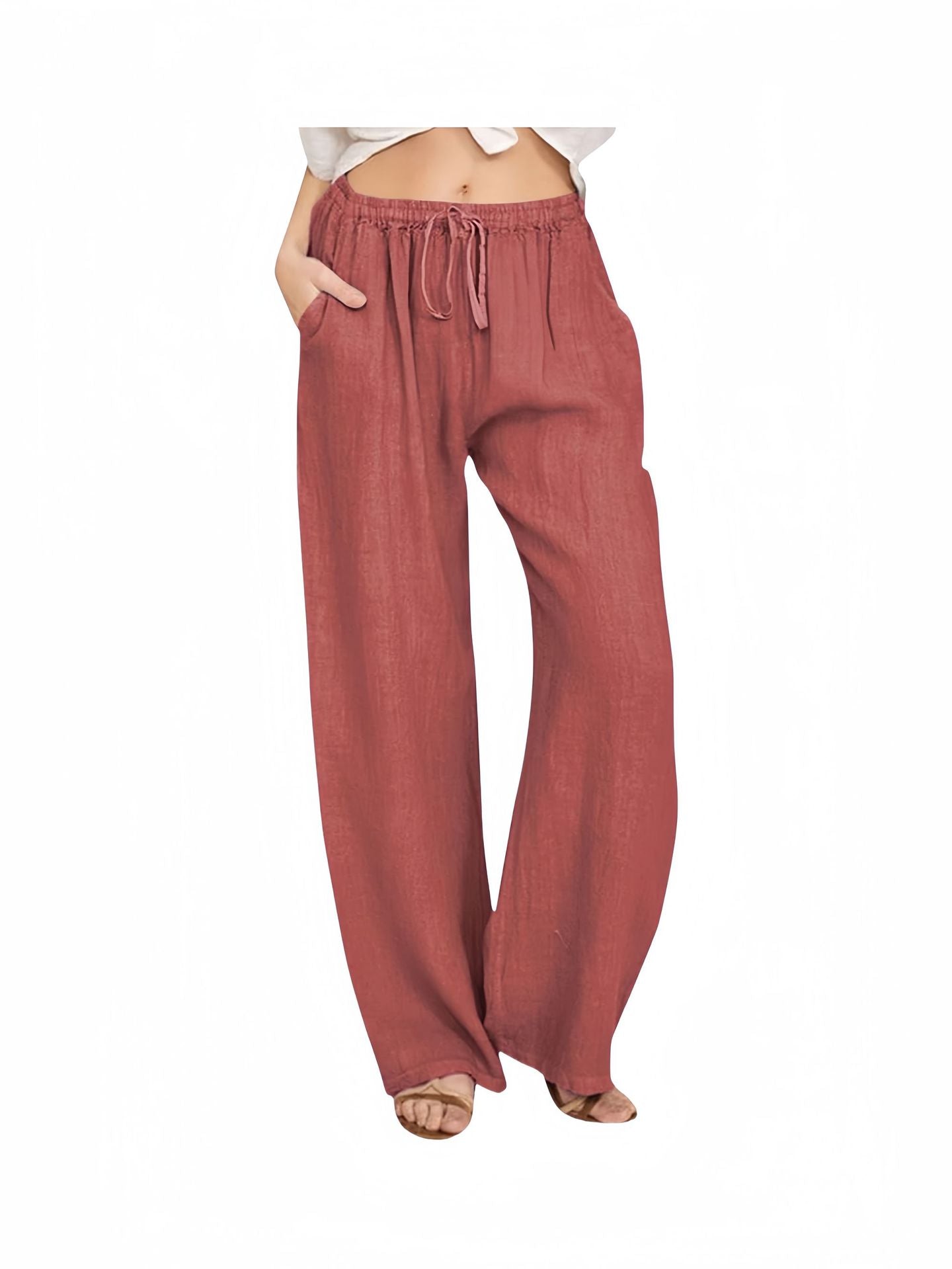 Women's Summer Wide Leg Drawstring Loose With Pants