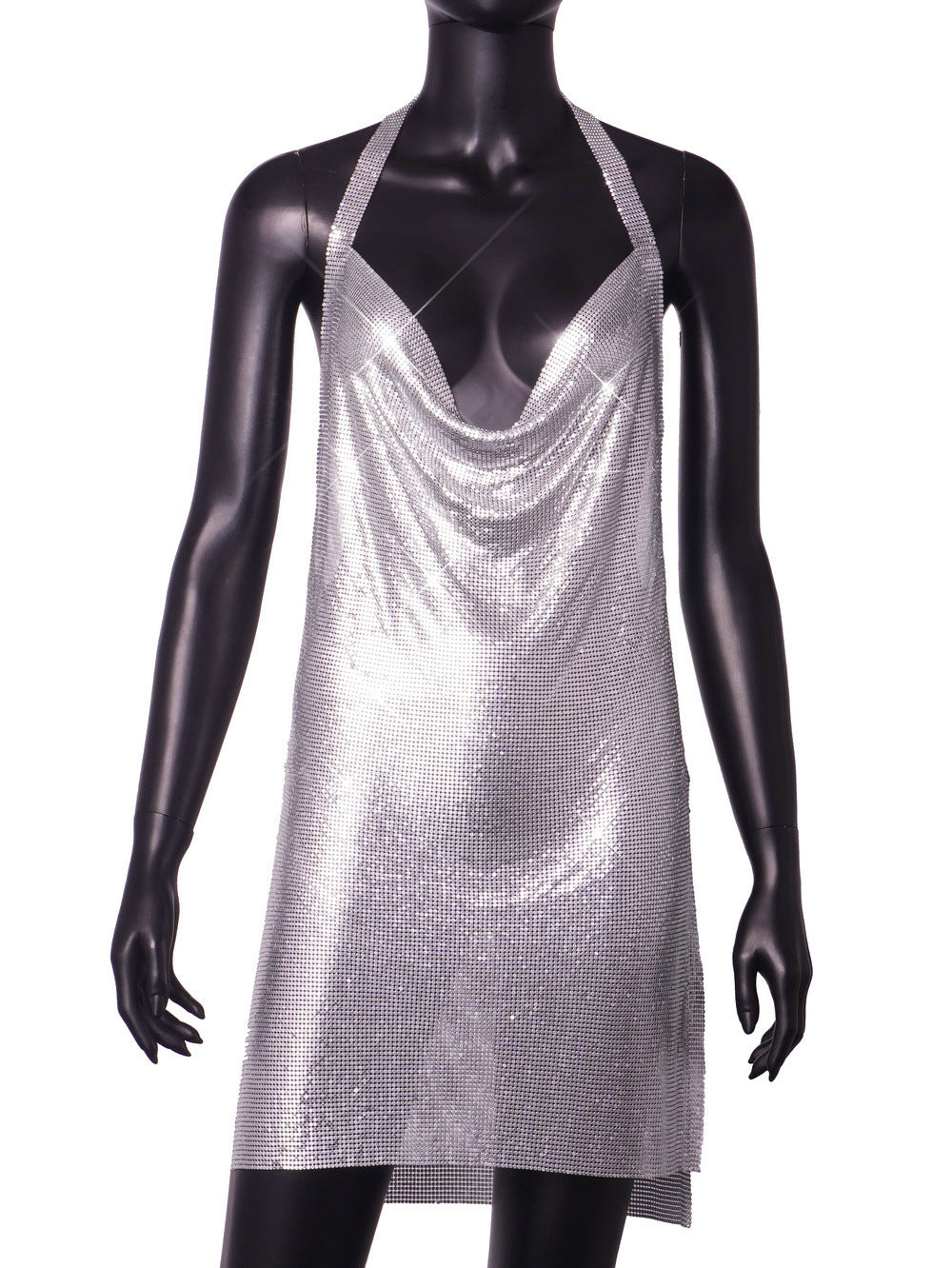 Aluminum Sheet Long Dress Sexy Metal Dresses