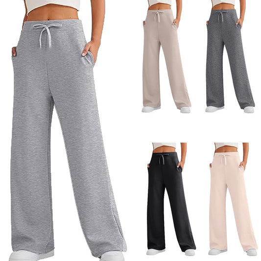 Women's Solid Color Casual Loose Wide Leg Pants