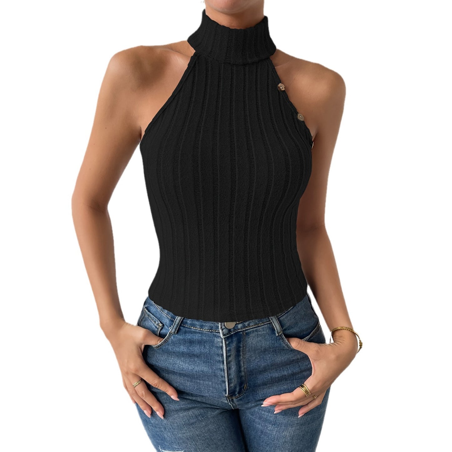 Women's Fashion Shirt Summer Sleeveless Slimming Tight Tops