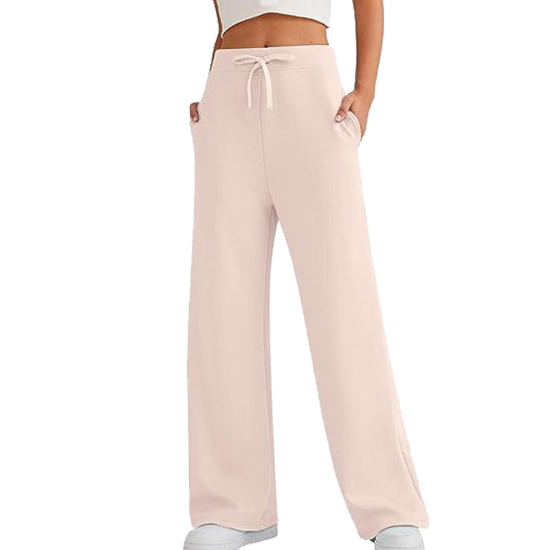 Women's Solid Color Casual Loose Wide Leg Pants