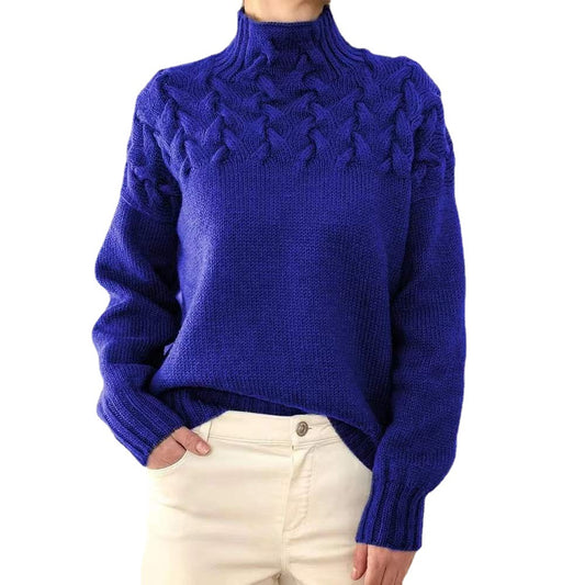 Women's Long-sleeved Turtleneck Solid Color Pullover Sweaters