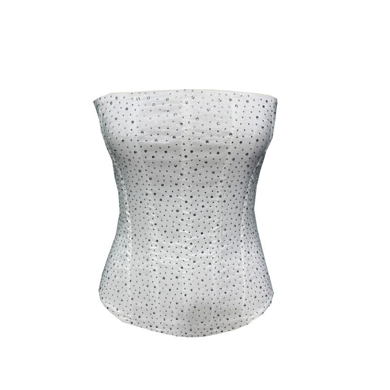 Women's Elastic Mesh Hot Drilling Sling Body Tops