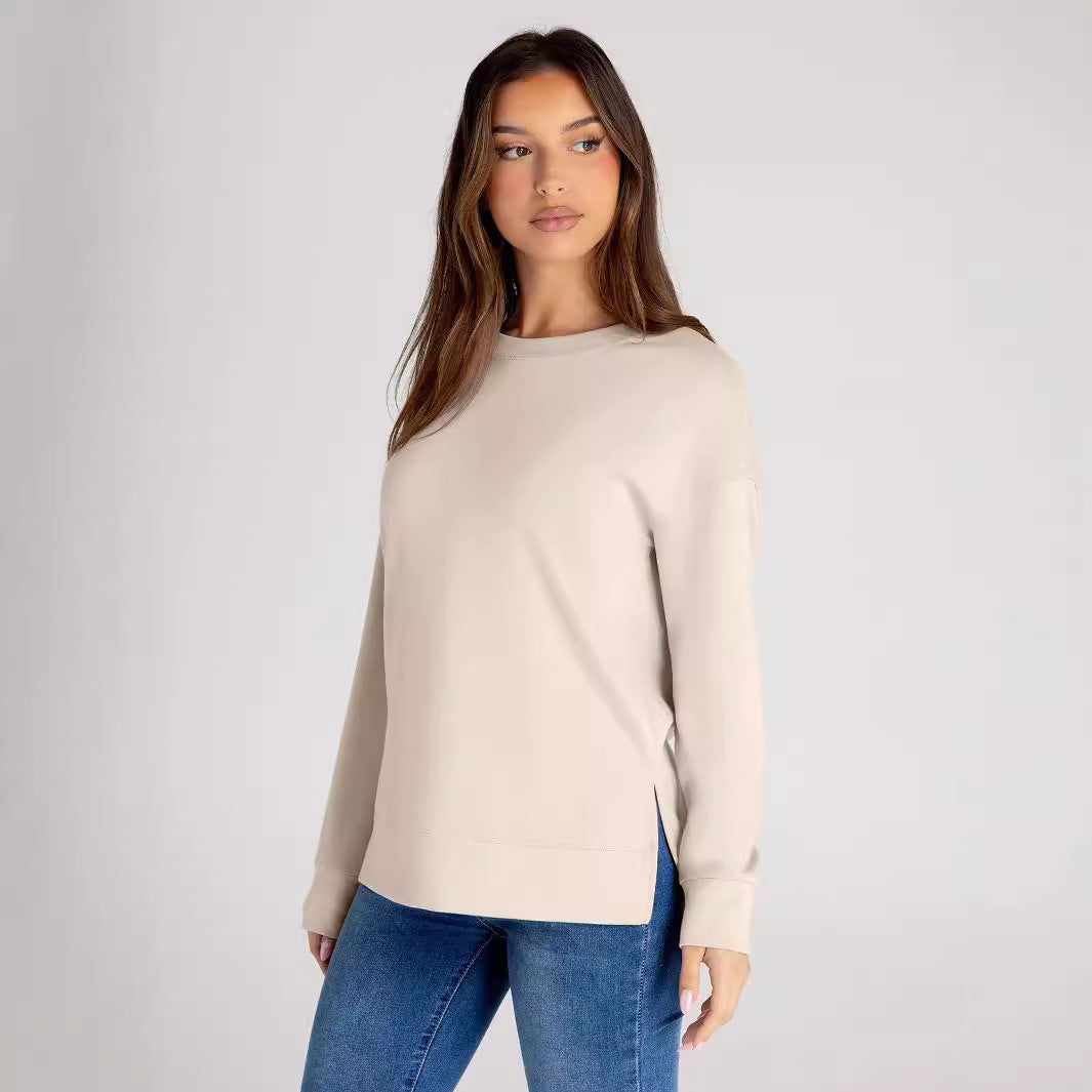 Pull ample et chaud pour femme, col rond, épais, automne et hiver