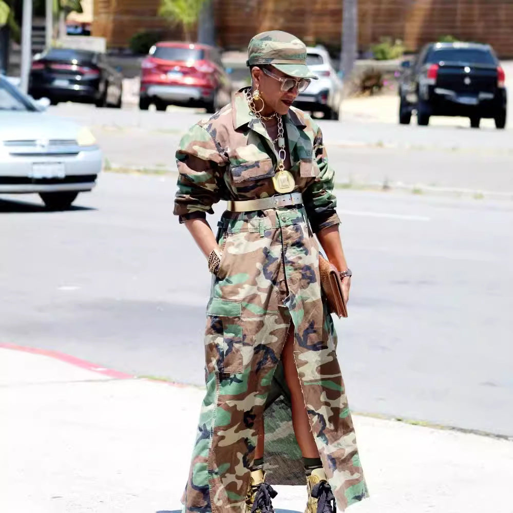 Robes à grand chapeau camouflage personnalisées populaires pour femmes