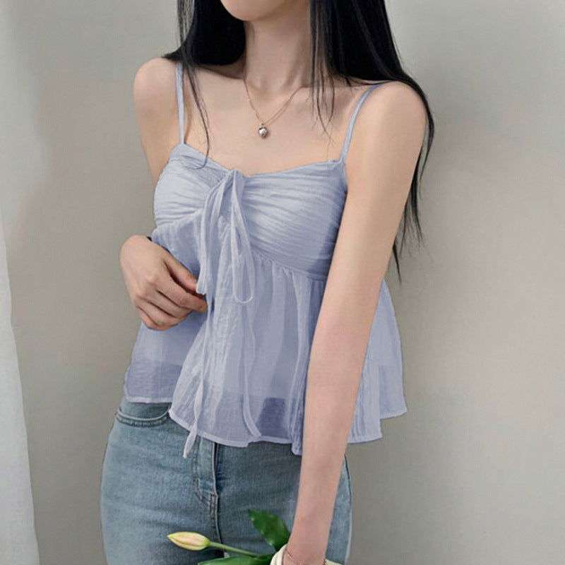 Women's Wear Trendy Fairy Style Pleated Loose Vests