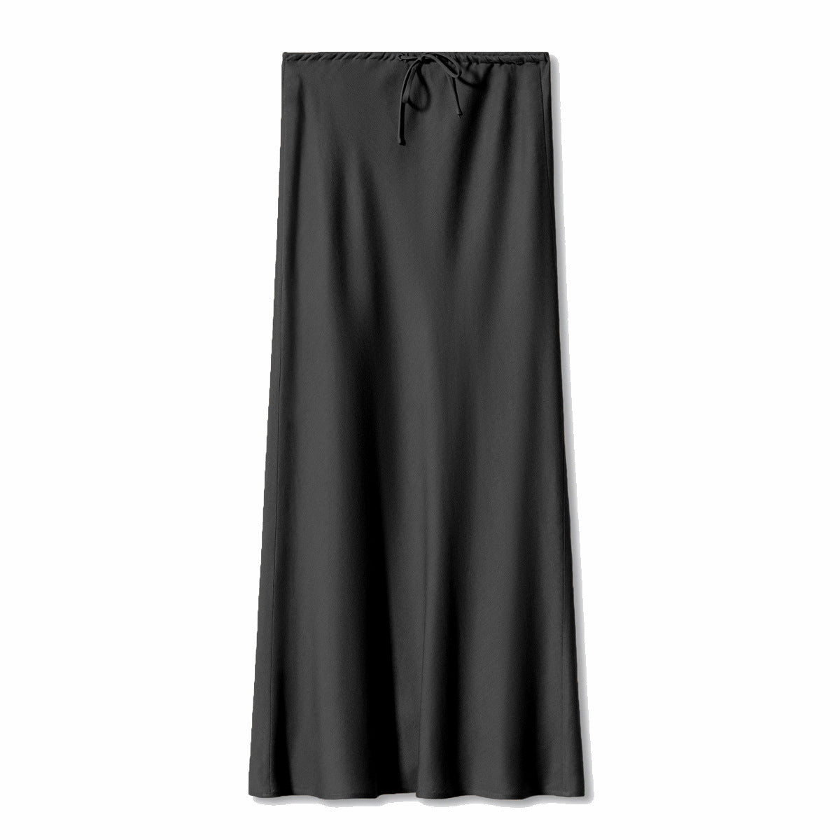 Women's Quality Satin Long Dress Waist Drawstring Skirts