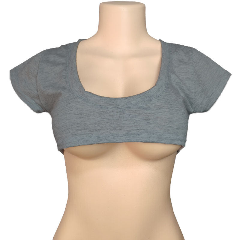 T-shirt nombril sexy à manches bandeau en tricot pour le sexe