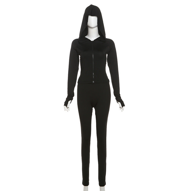 Women's Summer Fashion Sports Long Sleeve Zipper Suits