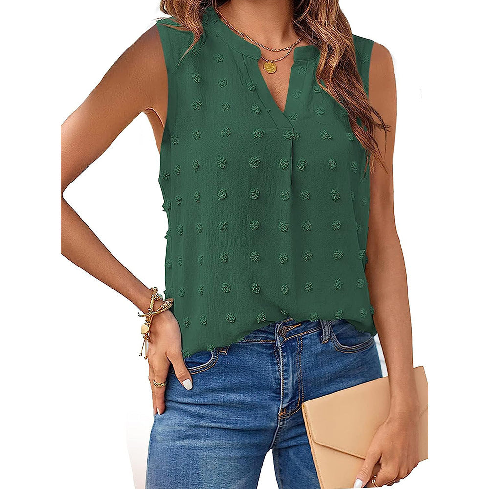 Women's Classy Summer Jacquard Sleeveless T-shirt Vests