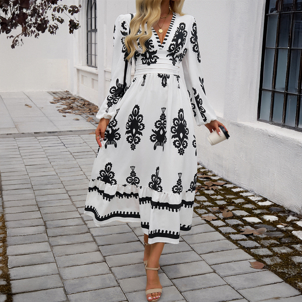 Women's Dress Elegant Printed A- Line Dresses