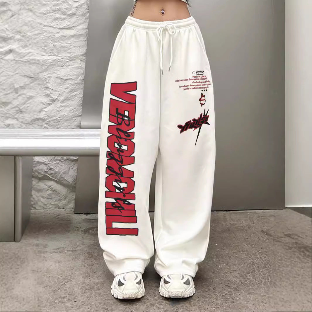 Casual Sports Loose Veet Large Printed Pants