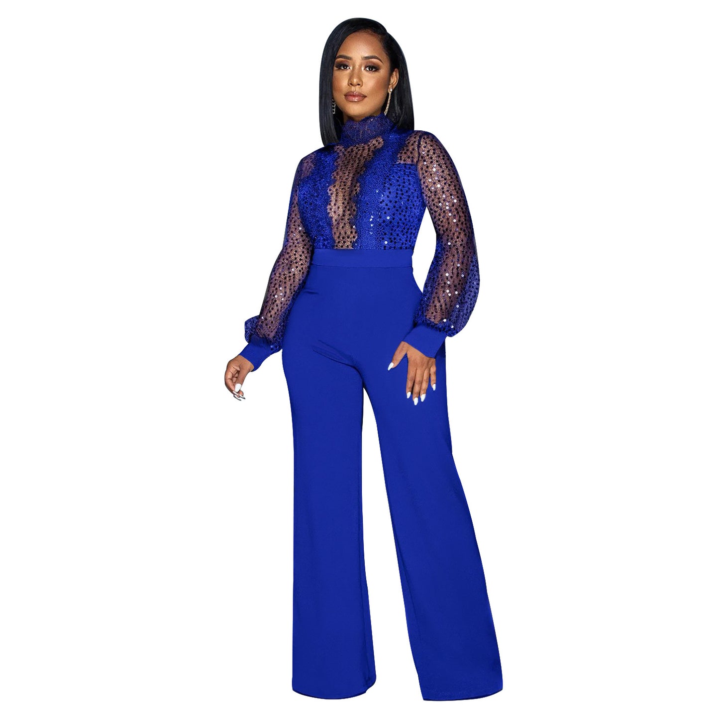 Women's Stylish Fashion Wear Long-sleeved Trousers Jumpsuits